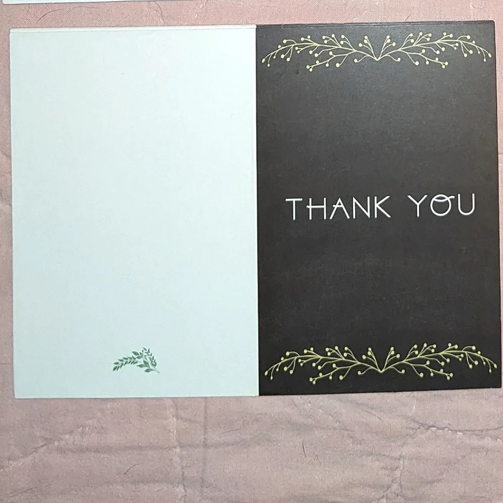 Last chance!20 Thank You Cards With Envelopes Blank Inside Extra Thick Cardstock